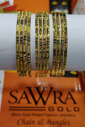 Sawra Gold Bangles 1310 (DZ)