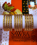 Sawra Gold Bangles 1355 (DZ)