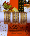 Sawra Gold Bangles 1355(DZ)