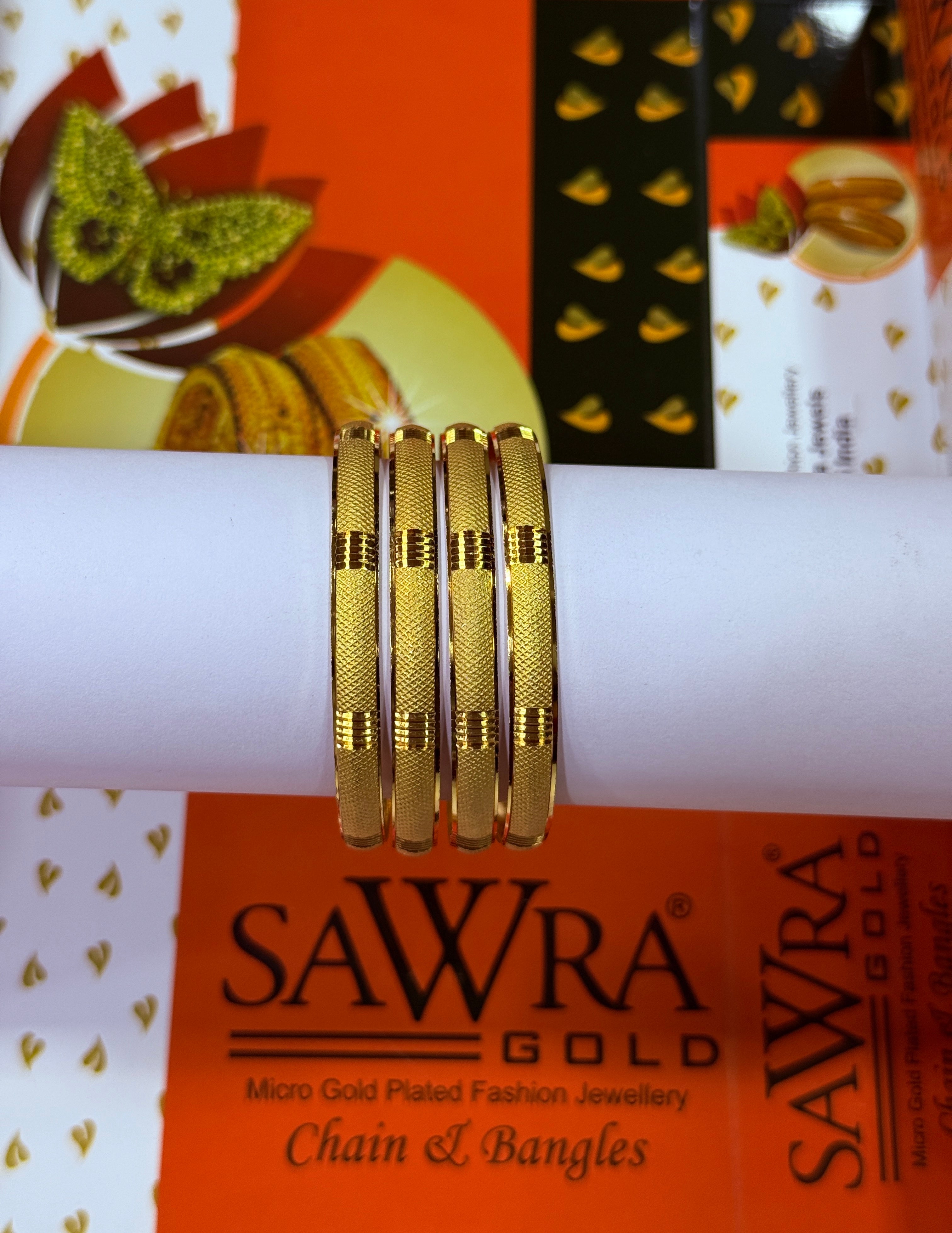 Sawra Gold Bangles 1357 (DZ)