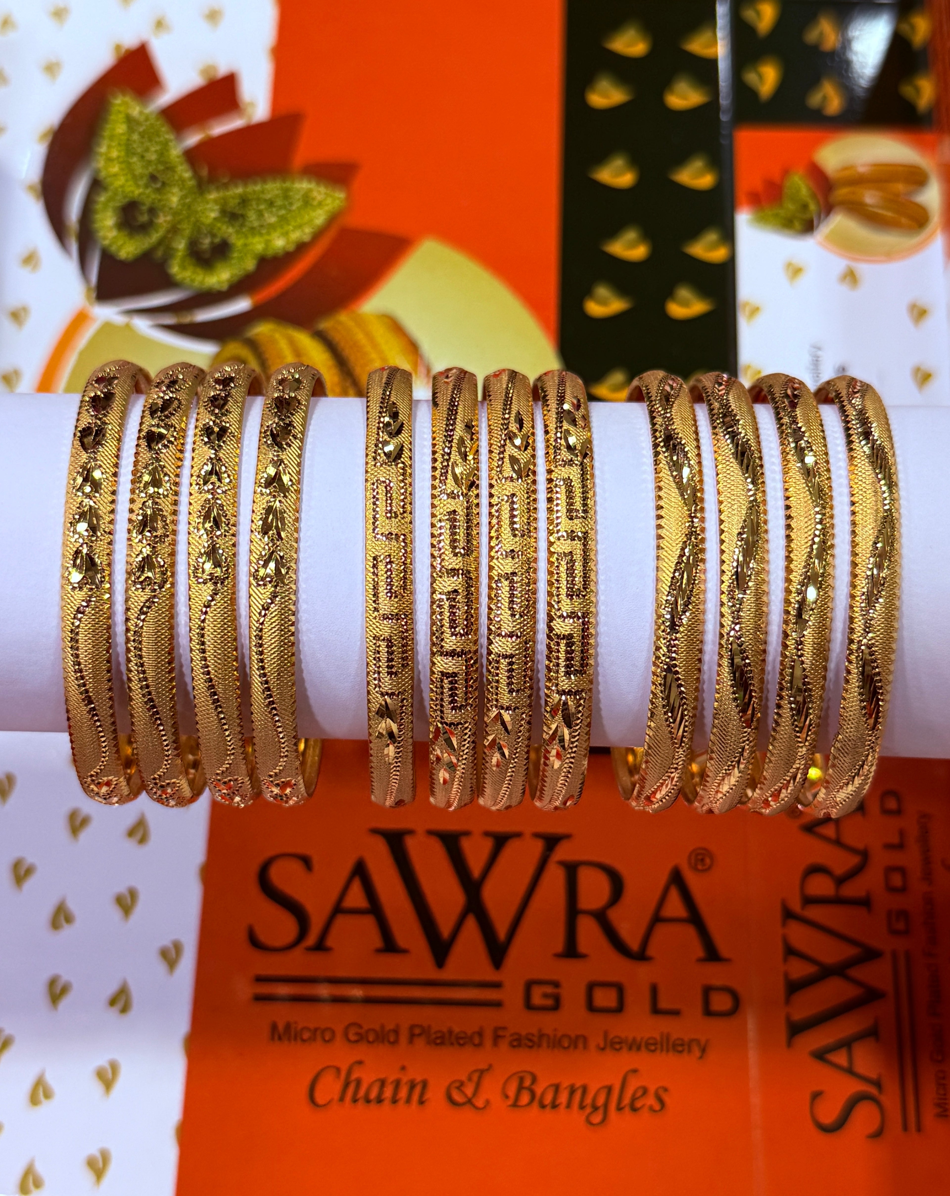 Sawra Gold Bangles 1359 (DZ)