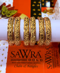 Sawra Gold Bangles 1360 (DZ)