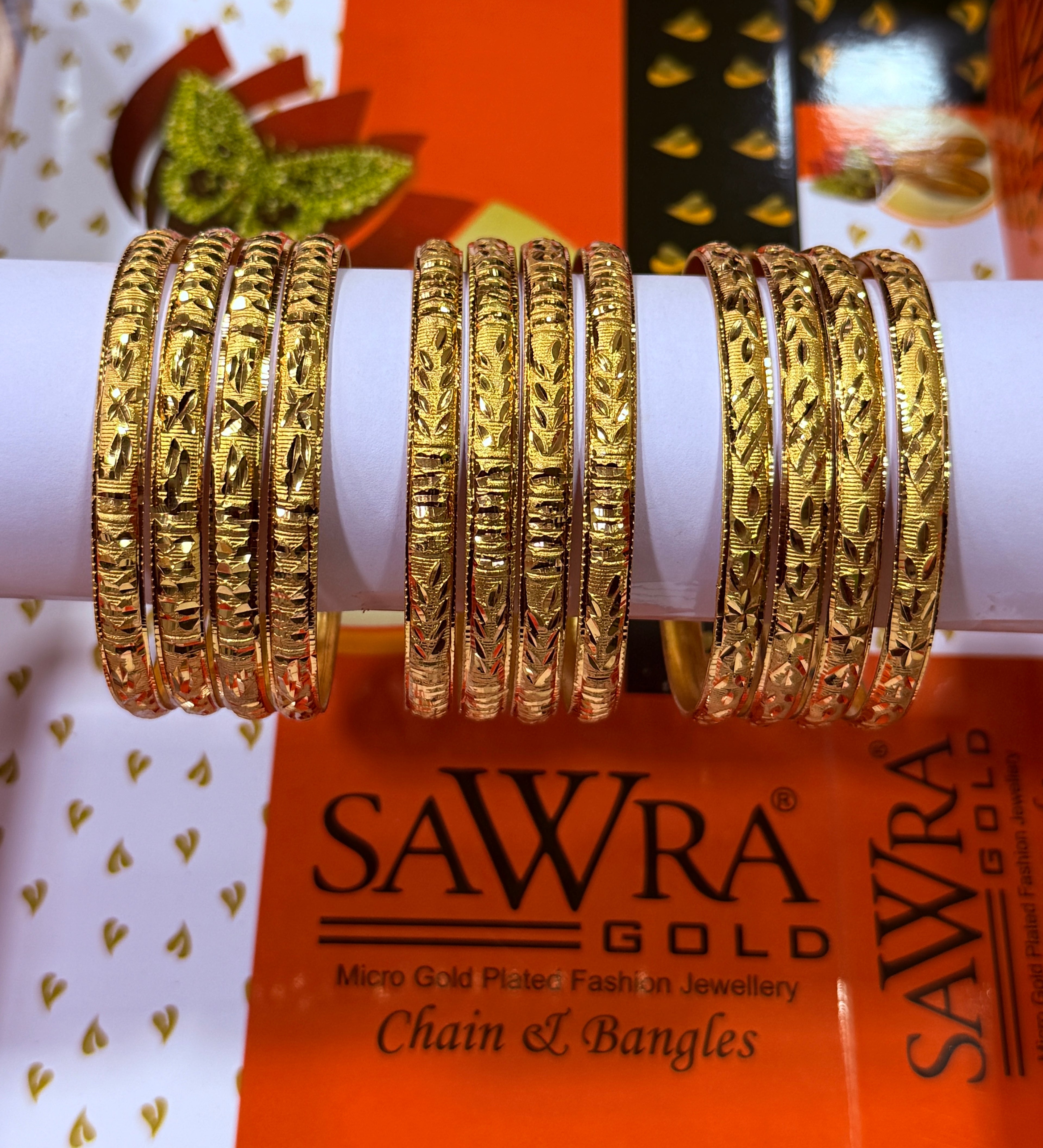 Sawra Gold Bangles 1363 (DZ)