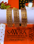 Sawra Gold Bangles 1445 (DZ)