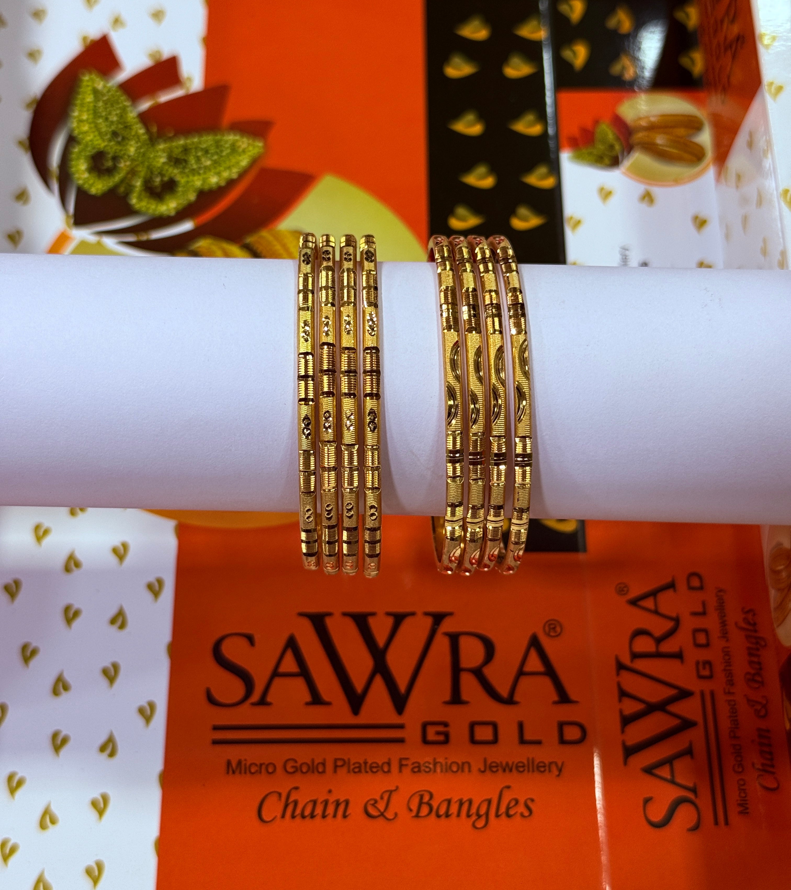 Sawra Gold Bangles 1447 (DZ)