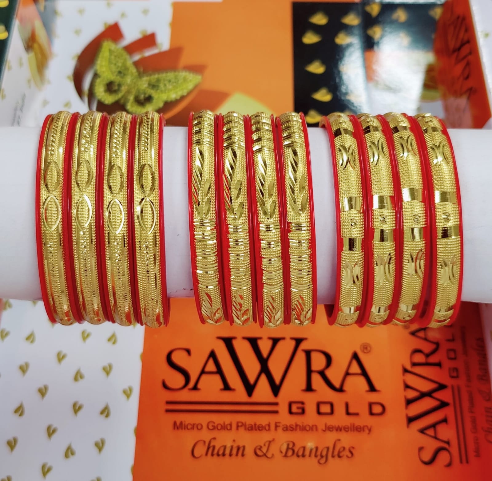 Sawra Gold Bangles 1463 (DZ)