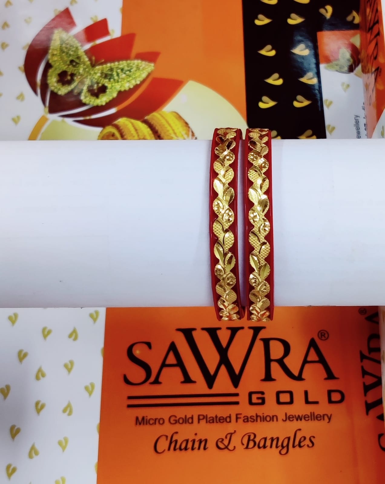 Sawra Gold Bangles 1477-2pc (DZ)