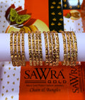 Sawra Gold Bangles 1510 (DZ)
