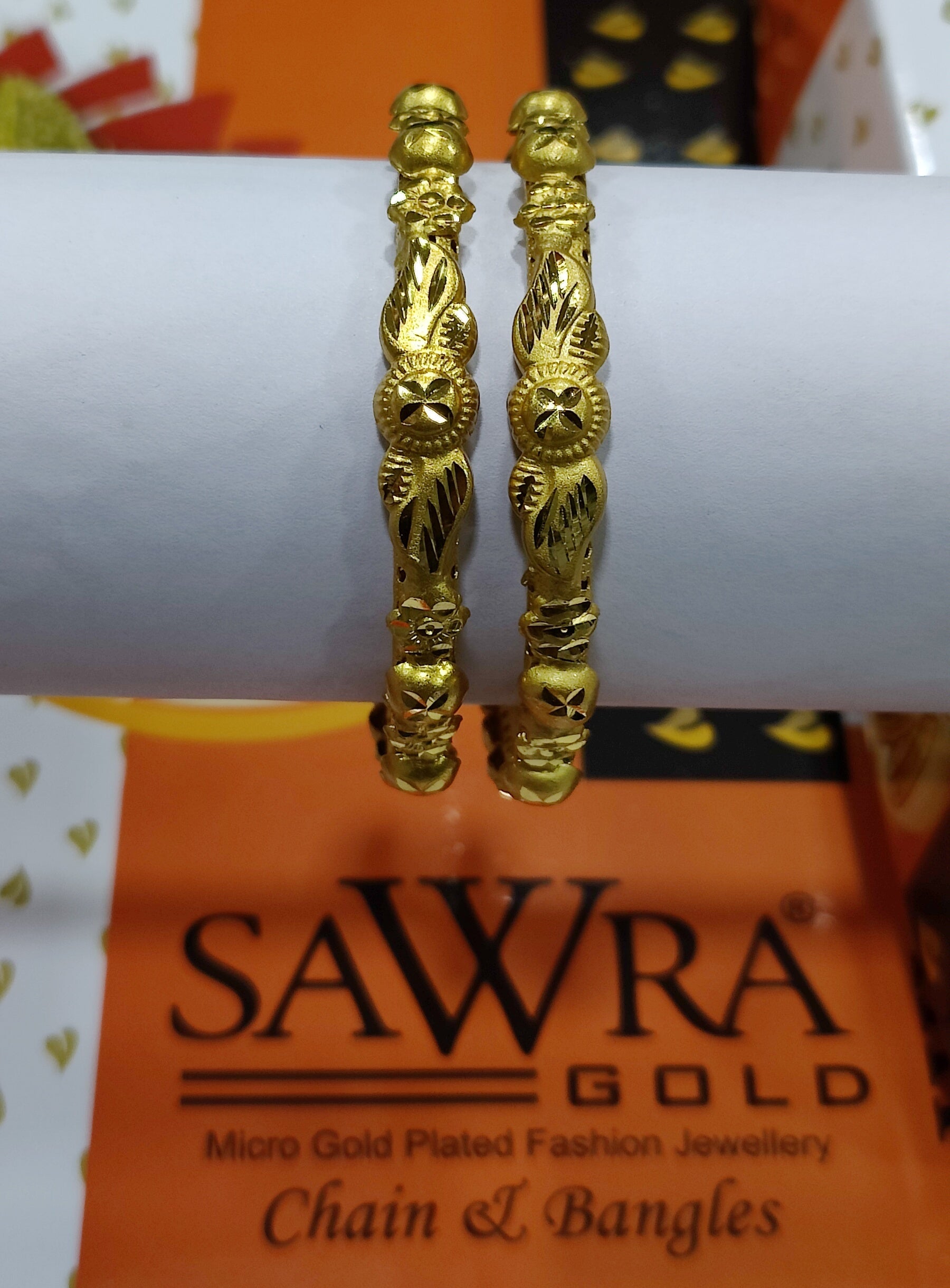 Sawra Gold Bangles 1551 (DZ)