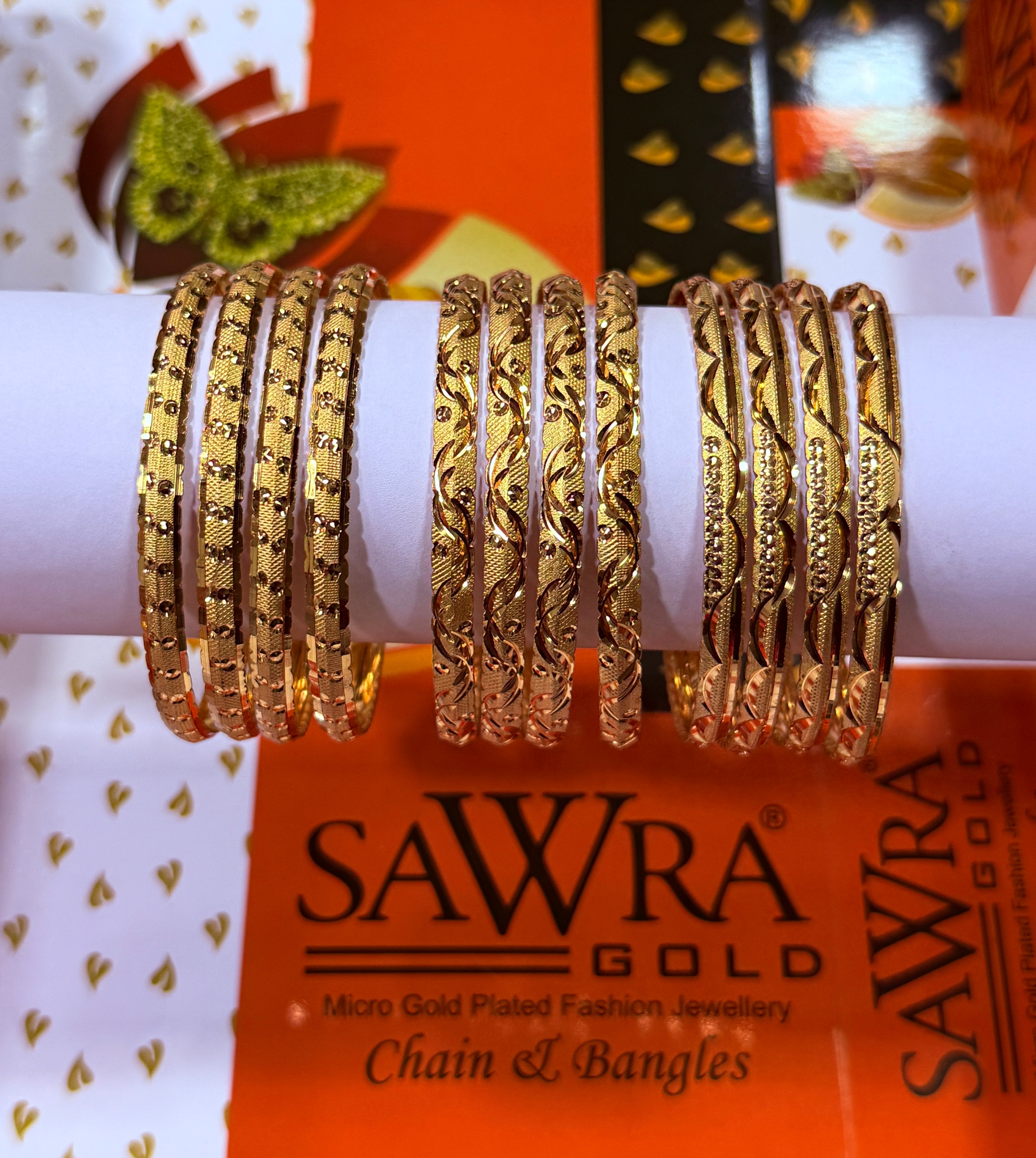 Sawra Gold Bangles 1658 (DZ)