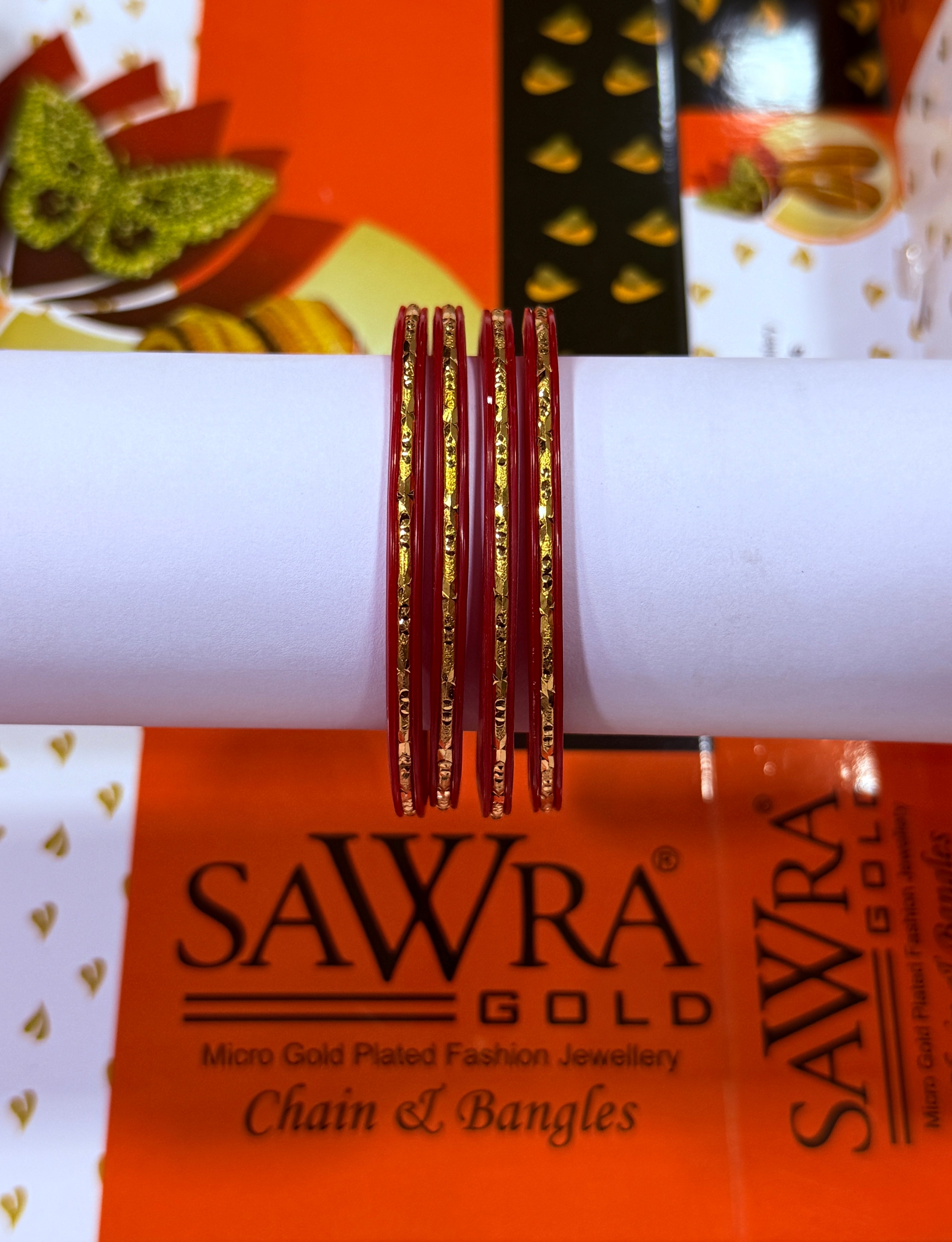 Sawra Gold Bangles 2220 (DZ)