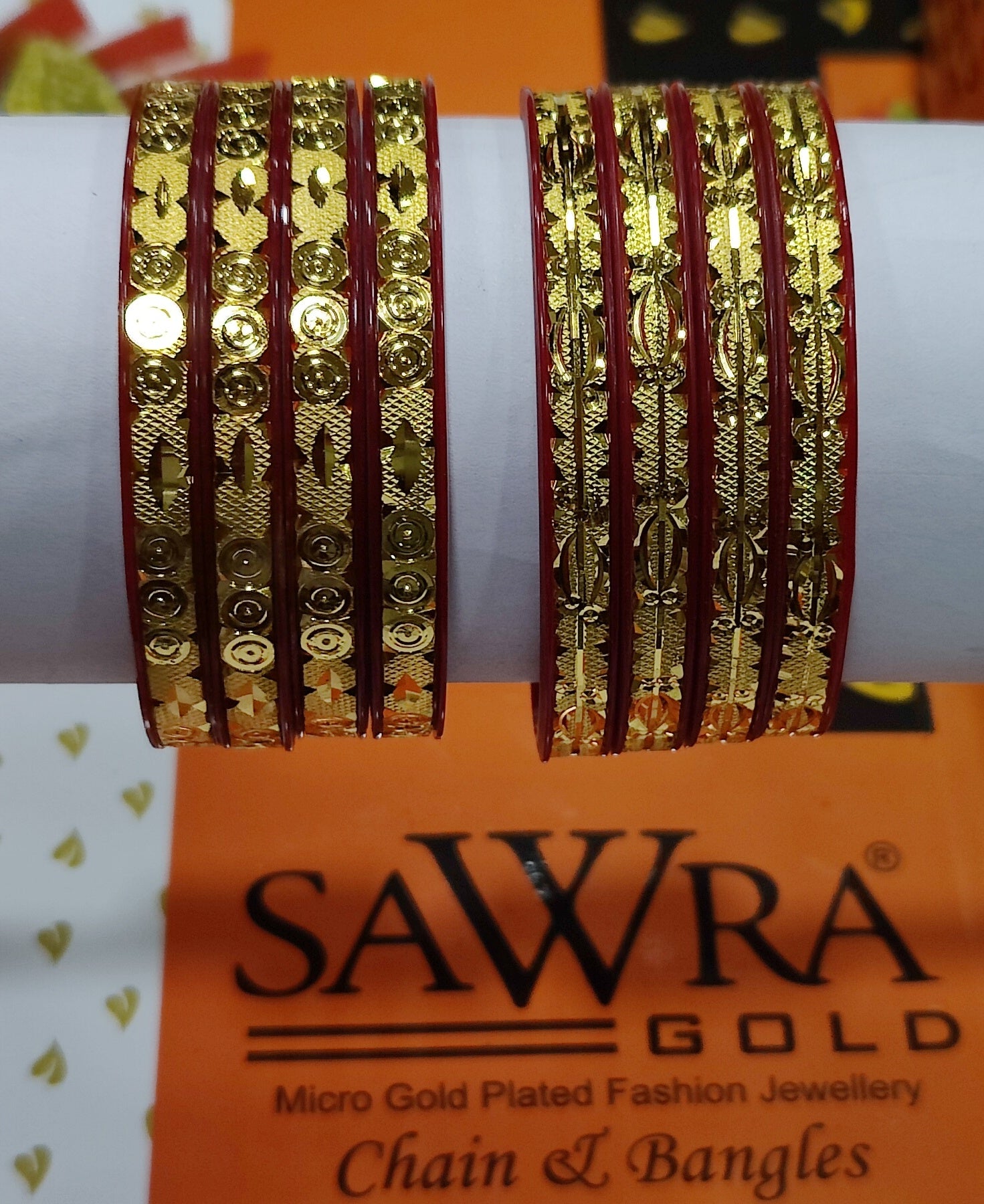 Sawra Gold Bangles 2264 (DZ)