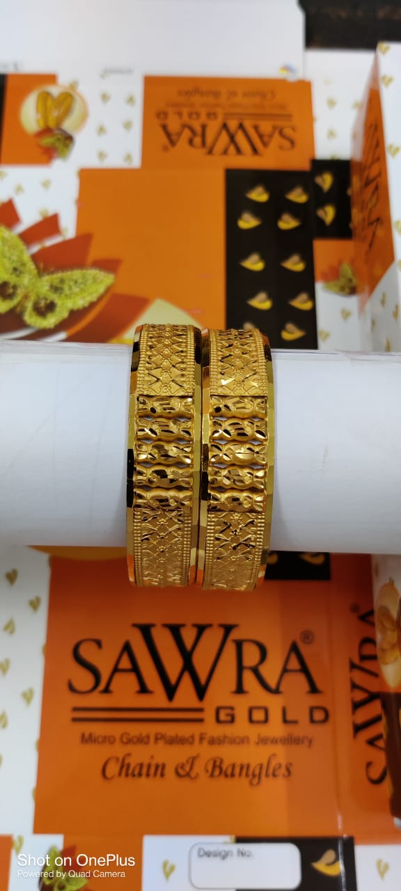 Sawra Gold Bangles 2300 (DZ)