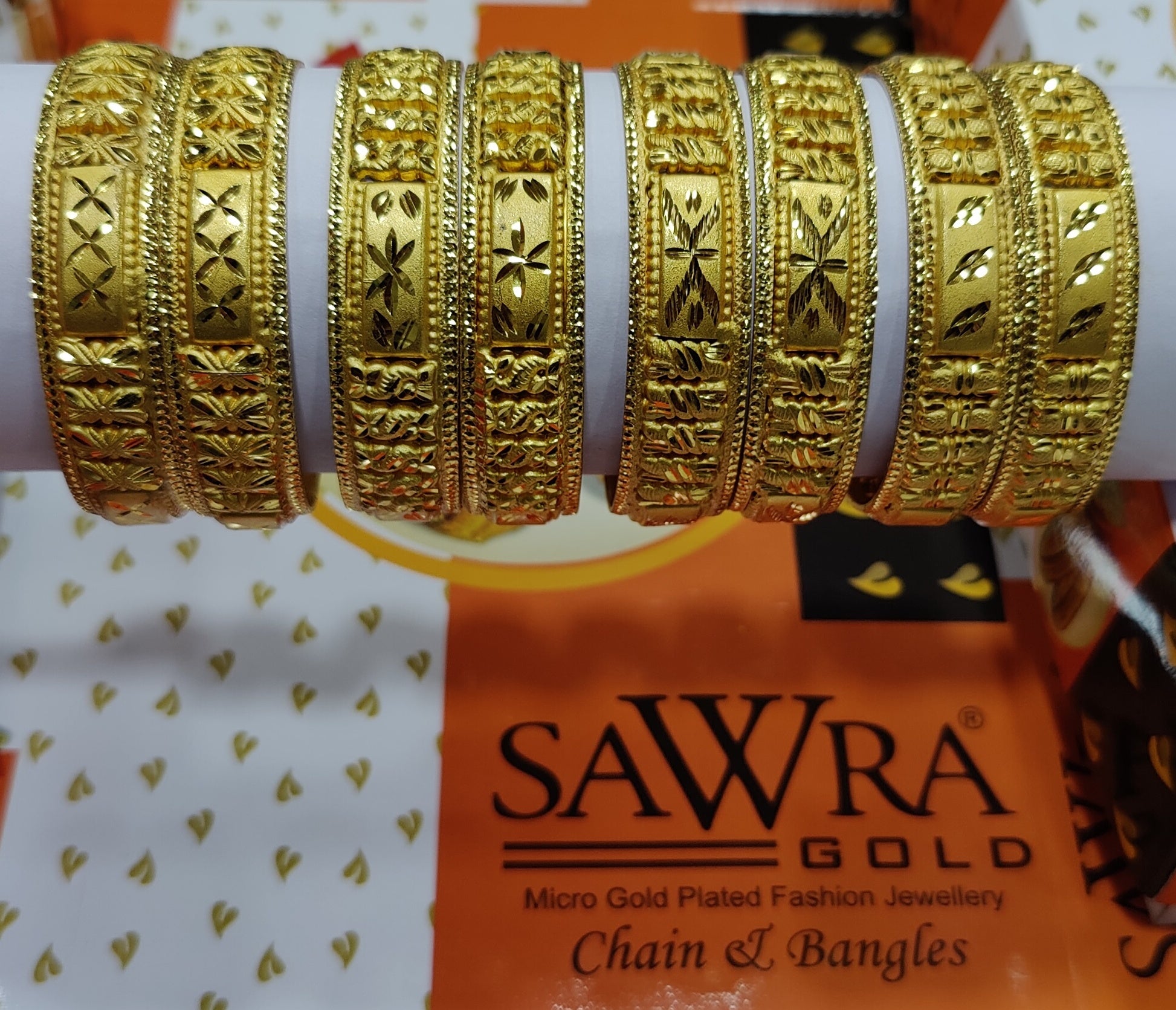 Sawra Gold Bangles 2450 (DZ)