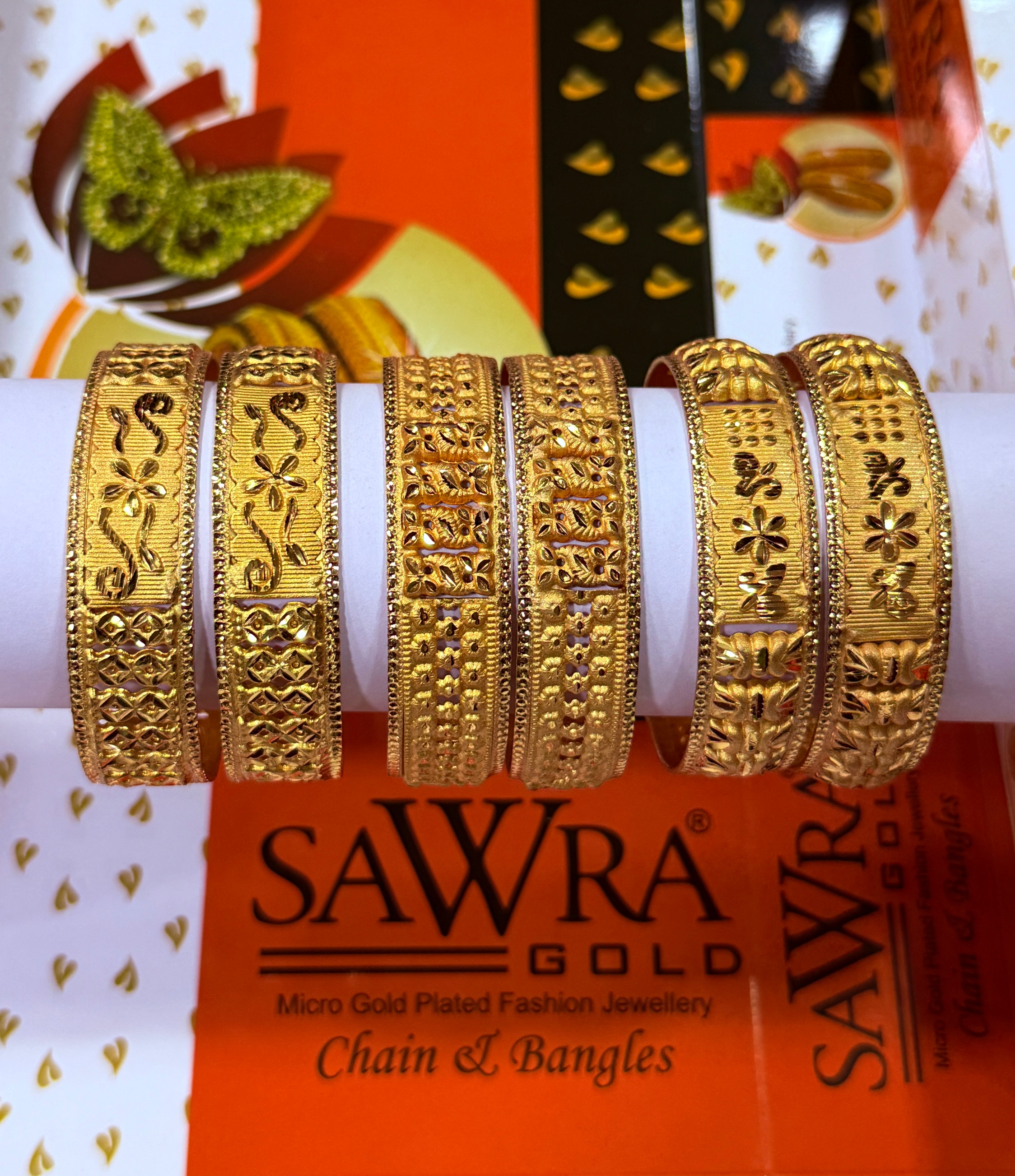 Sawra Gold Bangles 2473 (DZ)