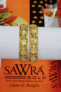 Sawra Gold Bangles 2512 (DZ)