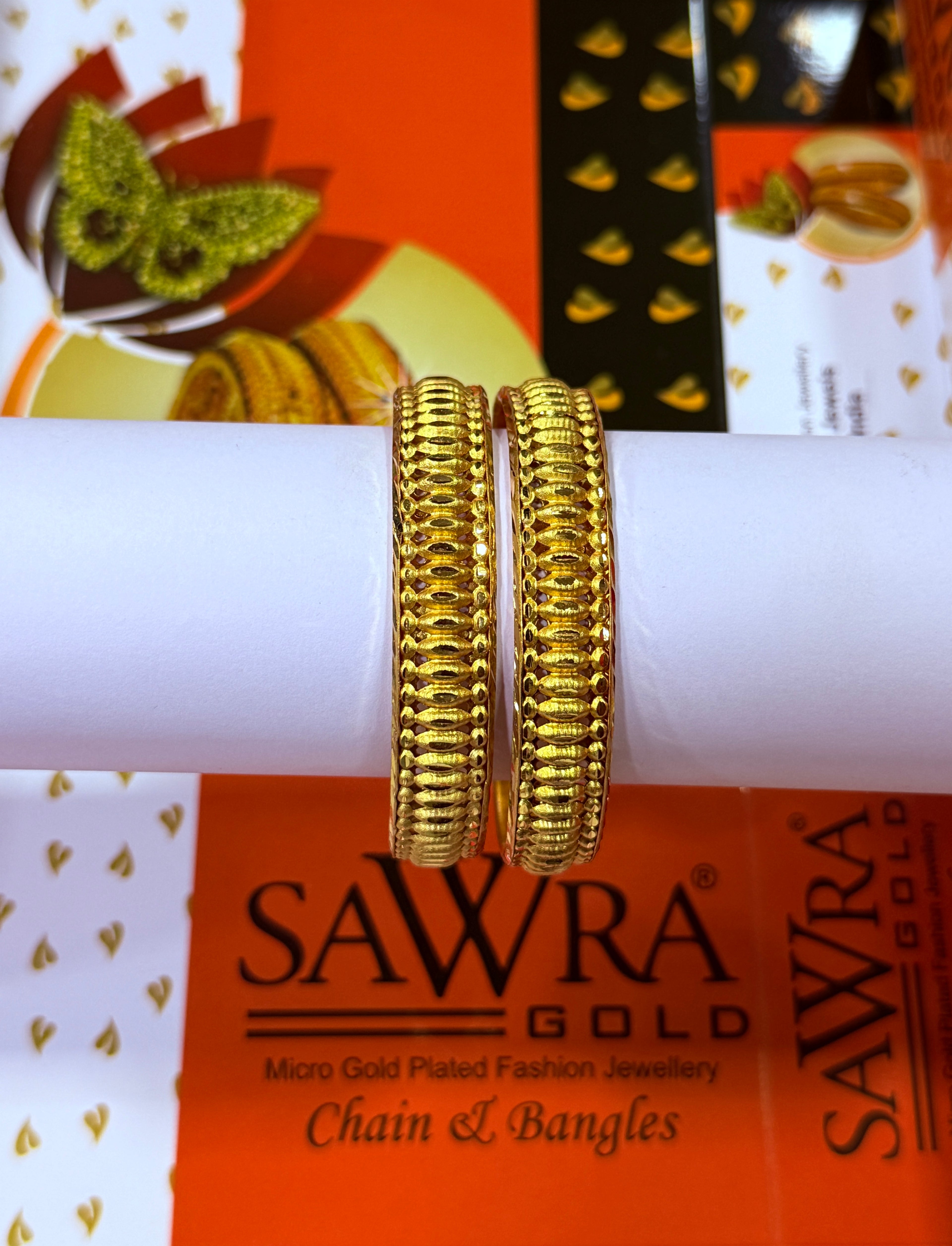 Sawra Gold Bangles 2515 (DZ)