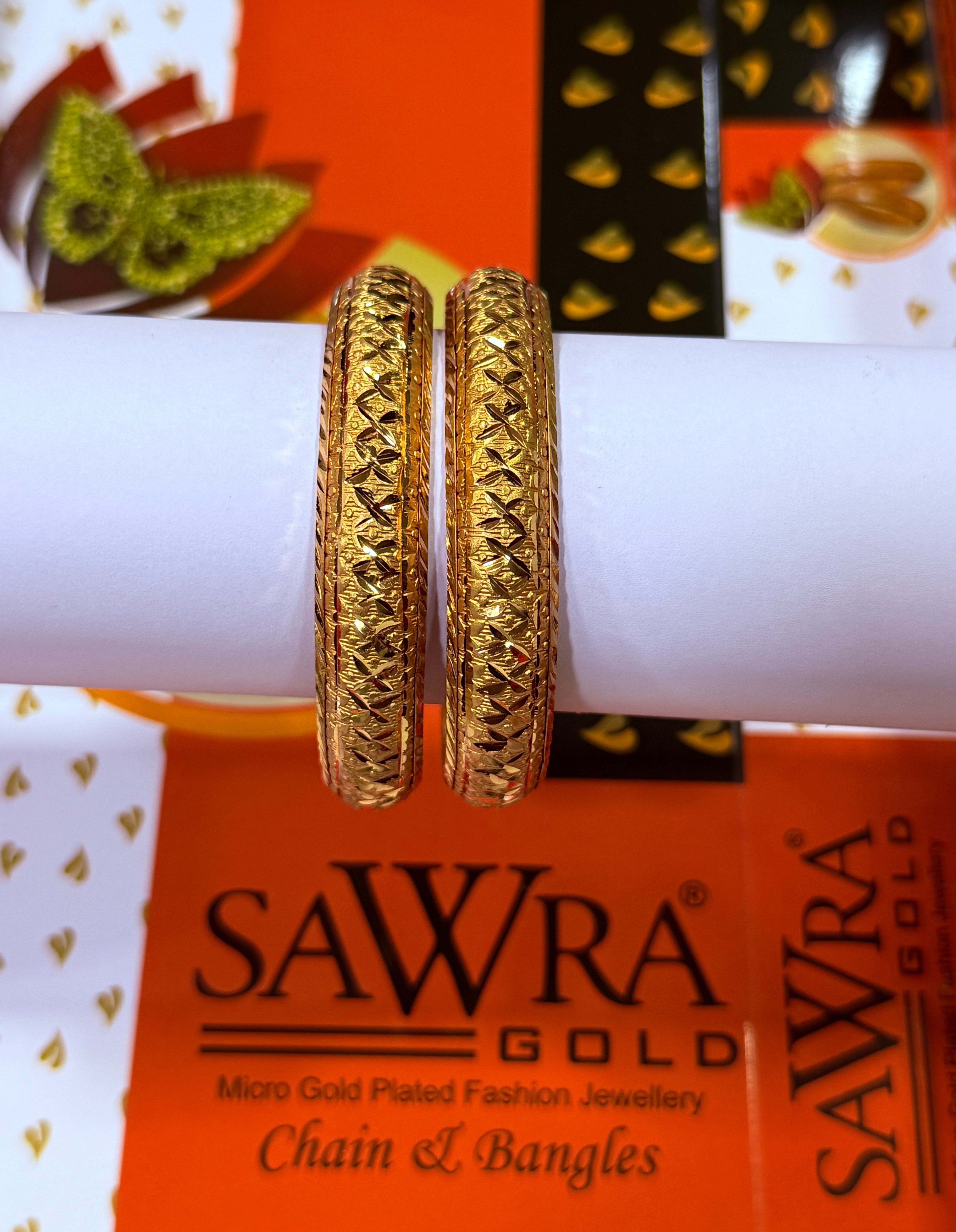 Sawra Gold Bangles 2517 (DZ)