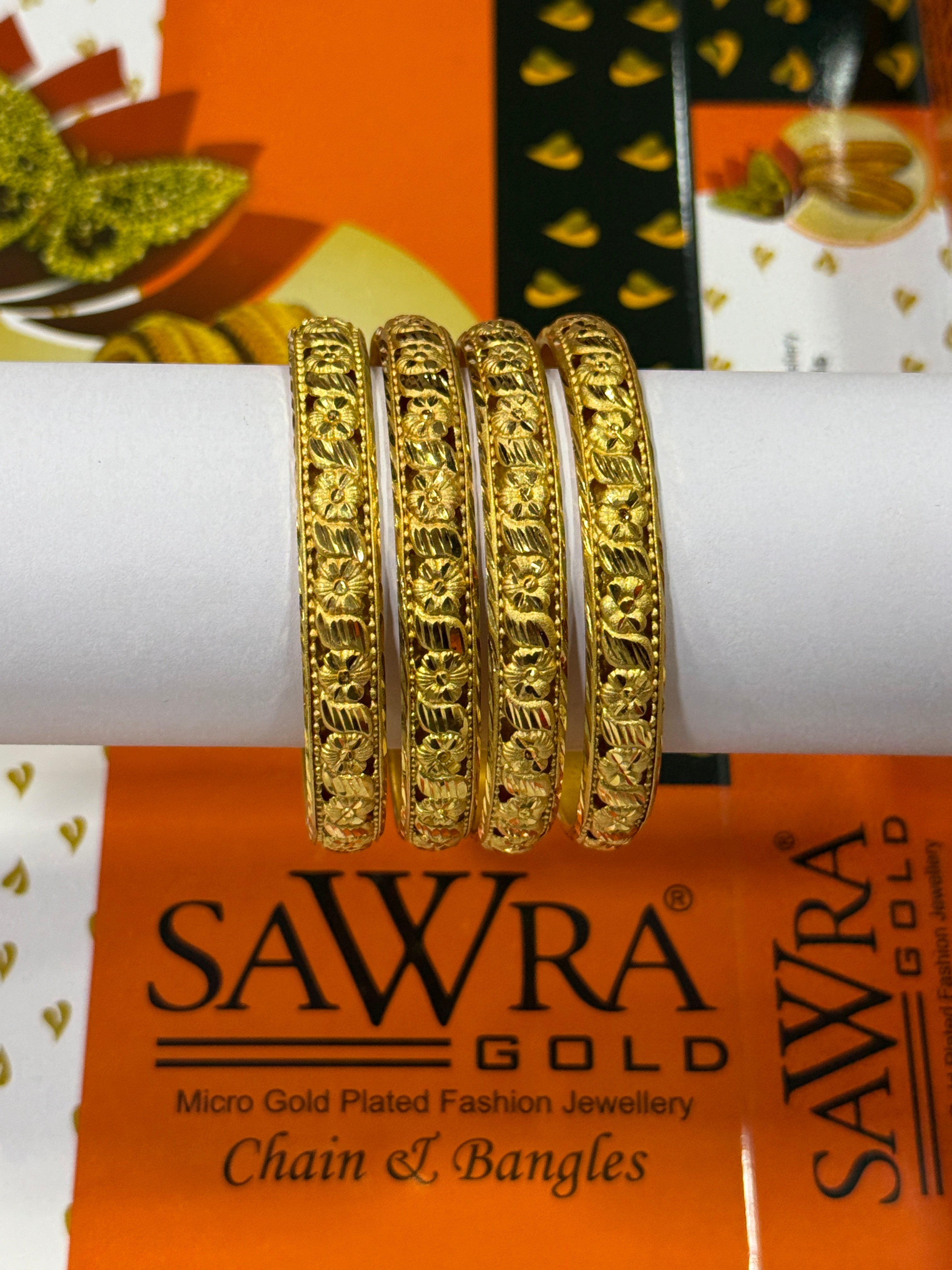 Sawra Gold Bangles 2552 (DZ)