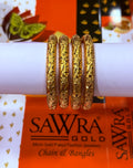 Sawra Gold Bangles 2556 (DZ)