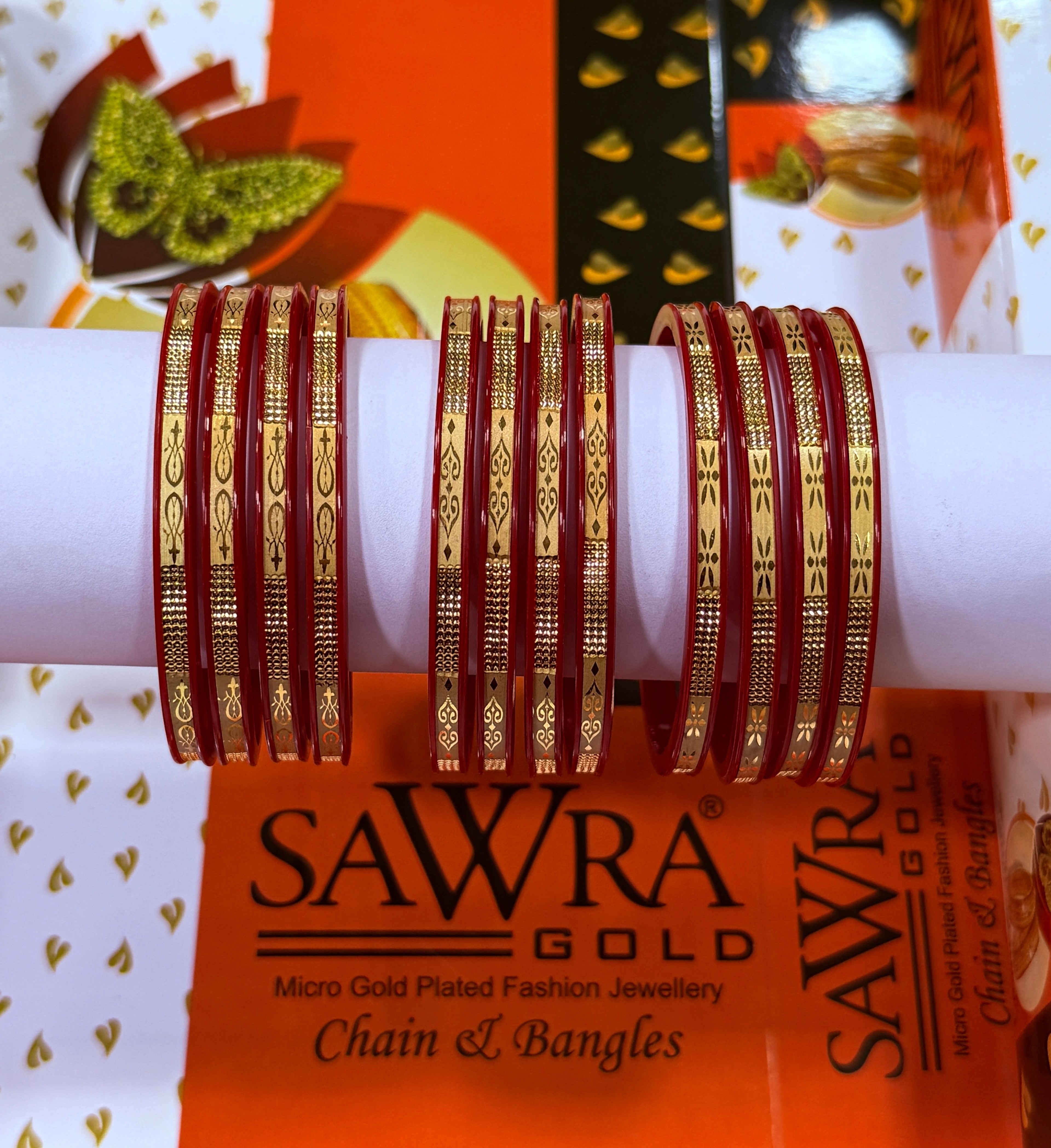 Sawra Gold Bangles 4056 (DZ)