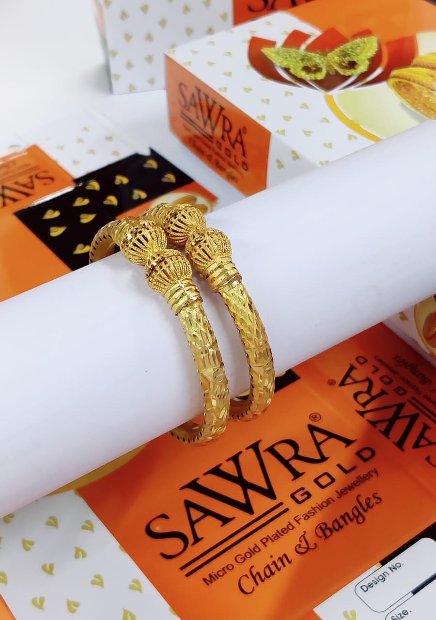 Sawra Gold Bangles 4110 (DZ)