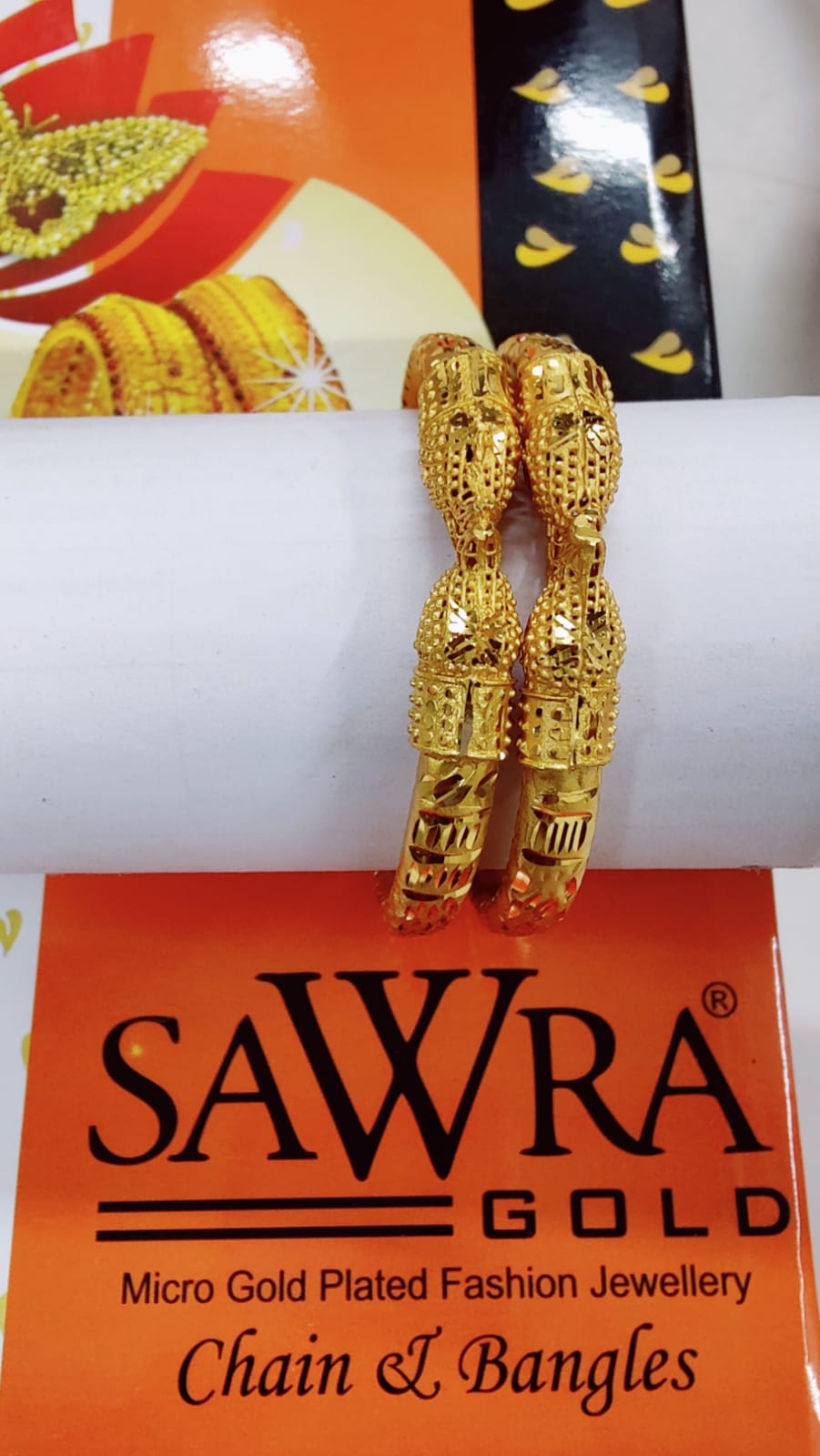 Sawra Gold Bangles 4111 (DZ)
