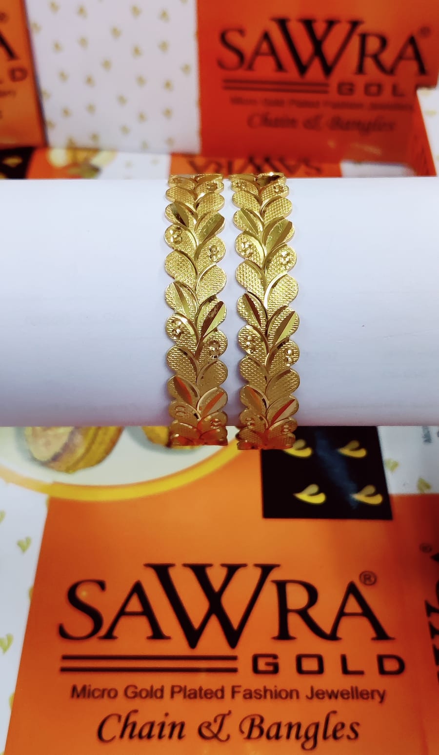 Sawra Gold Bangles 4747 (DZ)