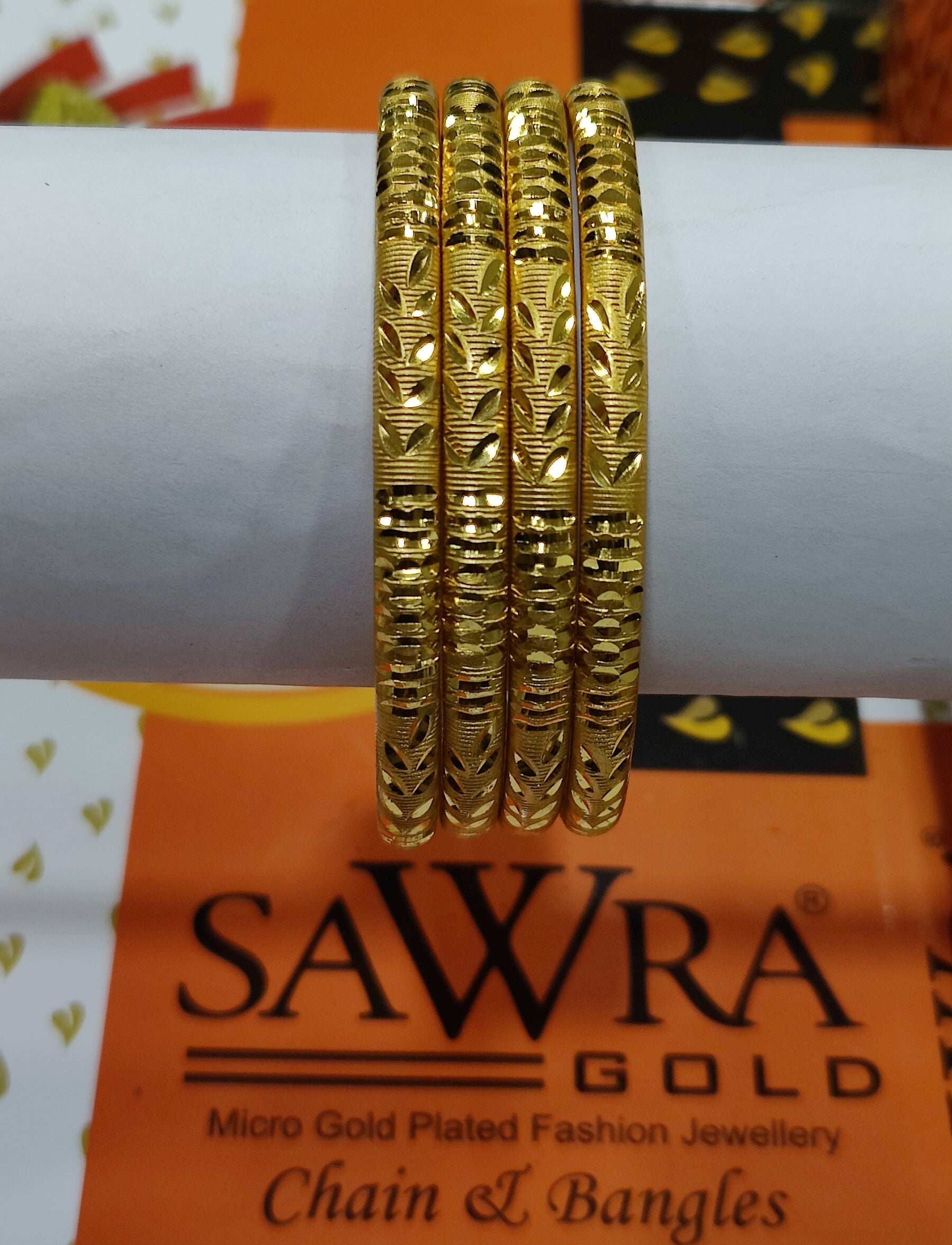 Sawra Gold Bangles 542 (DZ)