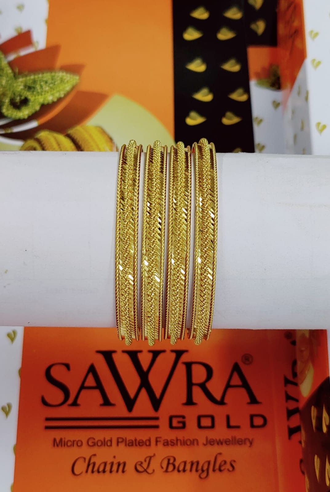 Sawra Gold Bangles 6122 (DZ)